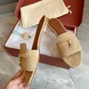 Médiens de pantoufles pour femmes Charmes d'été Walk Sandals Slière de plage Suede en cuir en cuir modes de toppons couleurs solides avec verrouillage 35-42