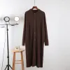 Robes Robe de maternité Robe de grossesse Pull à manches longues avec bas Vêtements de grossesse Vêtements d'automne et d'hiver pour femmes Robe tricotée