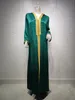 Frauen Ramadan Kleidung Arabisch Muslim Abaya Saudi Türkisch Islamische Party Kleid V-ausschnitt Langarm Marokkanischen Kaftan Mit Kapuze Robe 240222