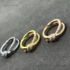 Designer smycken ringsigner ring diamanter mode ringer kvinnor klassiska smycken guldpläterade bröllopsfest gåva smycken