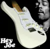 Opgewaardeerde omgekeerde kop Jimi Hendrix witte elektrische gitaar crèmekleurige single-coil pickups esdoorn toets dot inleg speciaal gegraveerde nekplaat vintage tuners