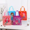 Sacs cadeaux Non tissés à thème sirène, 8 pièces, sac à bonbons Portable, décorations de fête prénatale anniversaire pour enfants, nouvelle collection