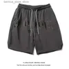 Men's Shorts Summer embroidered mens shorts Y2k gym mens sports running fitness beach basketball jogging mens loose shorts Q240305