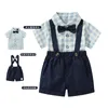 Babykläder set Summer Set Smittor Outfits Boy Tracksuit Söt vinter T -skjorta och byxor 2st Sport Suit Fashion Kids Girls Clothes