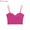 Camis Hot Pink Lace Spaghetti Pasek upraw pomarańczowy seksowna bez pleców letnia beżowa camis corset kobieta 2712369