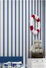 Modern fashion Horizontal White Blue Striped Wallpaper Roll Vertical Kids Child For Wall Living room Wallpaper Bedroom4029021