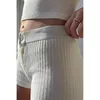 Shorts feminino casual cintura alta retalhos botões com nervuras sweatshorts verão y2k streetwear vintage magro calças curtas 2024 chique