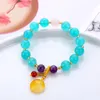 Charm Bracelets 2024 Simple Chinese Style Bracelet Multi-circle Tassel Wind Round Bead Fantasy Starry Glass For Women