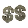 Chalcopyrite American Dollar Sign Art Statue Souvenir Present Polerad unik naturlig Pyrite Quartz Crystal Stone Money Bank Cash Valuta Symbol Sculpture Carving