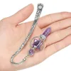 Vintage Silver Metal Bookmarks for Women Amethyst Rose Quartz Crystal Points Merkaba Star Pendant Bookmarks for Girl 240227