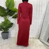 Vêtements ethniques Robe à col haut à l'intérieur sous Abaya Musulman Islamique Manches longues Maxi Col roulé Kaftan Robe arabe Caftan Eid Ramadan