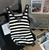 Designer Korean V-neck Sleeveless Knitted Strap Tank Top for Women's 2024 Summer Thin Sweet and Sexy Outwear Bottom Top