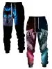 Broek 2024 hete nieuwe wolf grafische 3D print casual broek mannen sportkleding joggers lange broek heren buiten jekgroet mannelijke hiphop broek