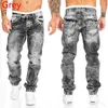 Fashion Mens Jeans Long Pants 2023 MultiPocket Straight Leg Spring And Autumn Daily Casual Sports Clothing Street 240226