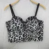 Camis Crop En İyi Kadınlar Sonbahar Leopar Moda Seksi Üst Giyim Yıpranmak İçin Yıplar Yukarı Push Bralette Sutyen Korse Tops Dropshipping Giysileri