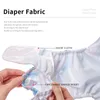 HappyFlute Print 4-delige set OS Pocket luier wasbaar herbruikbare babyluier Verstelbare babyluierhoes 240305