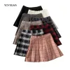 Dresses Women Pleated Skirt Summer High Waist Female Plaid Skirts Cute Sweet Ladies Girls Dance Mini Skirt Fashion Casual Women's Skirts