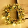 Decorative Flowers Artificial Easter Wreaths Spring Wreath With LED Lights Cute Decorations And Eggs For Front Door