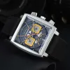 Nowe najlepsze oryginalne zegarki marki dla Mens Multifunkcja Pełna stalowa klasyczna Monako Style Tag Watch Chronograph Automatyczna data AAA