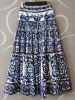 Платья Seqinyy, юбка из 100% хлопка, лето-весна, новый модный дизайн, женская взлетно-посадочная полоса, высокое качество, темно-синий цветочный принт