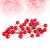 Dekorative Blumen 100 PCs Hauszubehör Rote falsche Beeren Beeren kleine Früchte künstliche Weihnachtskirsche