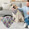 Dog Collars Pet Collar Light Fashionable Flower Pattern Bandana Comfortable Adjustable Neck Scarf Bib For Puppy