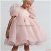 Girl'S Dresses Girls Dresses 2-10 Years Old Fashion Pink Bubble Elegant Tle Princess Dress Party Prom Toddler Casual Birthday Gift Dro Dhlvs