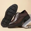 Dress Shoes Men Elevator Platform Breathable Lift Casual Business Luxury Genuine Leather Heightening 5/8/10CM Taller Male