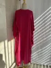 Abito VKBN Abiti da sera per feste Donna Casual Manica a pipistrello Rosa Rosso Banchetto Occasione formale Abito maxi per donne invitate a un matrimonio