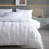 3pcs Luxury Solid Comfortable Quilt Cover Adult Bedding Bed Linens White Pillowcase Queen King Duvet Set 240226
