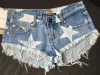 Pantaloncini Mini pantaloncini sexy Jeans corti Donna Estate 2016 Curto Star Stampa Nappa Beach Denim Vacation Club Pantaloncini irregolari Pantaloncini