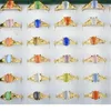 Band Rings Wholesale Women Jewelry30Pcs Bulk Mixed Silver Color Party shining Crystal Rings L240305