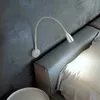 Lâmpada de parede usb flexível montagem na parede noite lâmpada de cabeceira do hotel led flexível pescoço de ganso tubo interruptor estudo leitura arandelas luz