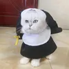 Costumes de fête pour chat/chien, fournitures pour animaux de compagnie, robe de nonne Cosplay, vêtements d'halloween amusants