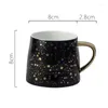 Mugs 350ml Ceramic Coffee Mug Milk Cup Drinkware Starry Sky Pattern Teacup Simple And Creative Home Decor