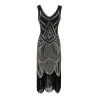 UBieraj się kobiet z lat dwudziestych XX wieku cekina pełnoprawna inspirowana frędzlami Deco sukienka Flape Ryaring 20s Great Gatsby Fall Cloths Dress Vestidos