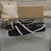 Sandals Women Fashion Rhinestone Straps Sexy Squared Toe Flats Summer Female Beach Casual 41 Size Special Price