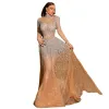 Dress Hot Sale High Quaility New Women's Sexy Gold Plated Long Sleeve Prom Evening Party Wedding Dress