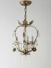 Pendant Lamps Loft American Crystal Chandelier Creative Corridor Bedroom Restaurant Clothes Shop Bar Locker Room Iron Art E14 Hanging Lamp