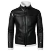 Leon Fashion Leather Coat Jacket Cosplay PU Faur Longsleeve Winter Outerwear Men Boy men leather jacket highquality 240223