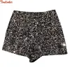 Shorts Dames Sexy Volledige Pailletten Mode Casual Shorts Glanzend Zware Rits Damesshorts Threepoint Shorts Hot Korte Broek Lente Nieuw