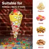 Presentförpackning 50st Red Gold Styv Paper Mini Party Popcorn Boxar Corn Candy Sanck Favor Begs Wedding Birthday Movie Tabellery