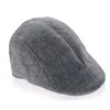 Berets Men Wysokiej jakości kapelusz w paski Ivy Sboy Flat Cap Menter Male Beret