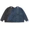 Vestes pour hommes Hommes Japon Streetwear Cityboy Vintage Mode Lâche Casual Denim Kimono Veste Printemps Automne Jeans Manteau Taoist Robe Vêtements d'extérieur