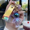 acrylic crystal Keychains astronaut astronaut key chain creative car bag transparent pendant