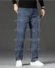 pantaloni jeans jeans firmati Jeans PPDDA da uomo vestibilità slim nuovo marchio trendy pantaloni dritti versatili ricamo trapuntato pantaloni vintage di marca strappati da uomo