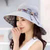 Wide Brim Hats Bucket Hats Summer Outdoor Fashion Womens Big Brimmed Hat Sunscreen Travel Mountaineering Sun Female Tide Anti Violet Beach Cap L59 J240305