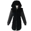 Fur LaVelache winterjas dames echt konijnenbont jas lange parka oversized voering