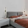 Wandleuchte für den Innenbereich, LED-Wandleuchte, Wandleuchte für Zuhause, Hotel, Schlafzimmer, Nachttisch, Badezimmer, Flur, modern, nordisch, montiert, Messing, goldfarben, langer Streifen