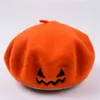 Berets Adult Beret Hat Cap For Men Women Autumn Winter Warm Funny Halloween Pumpkin Party Dress Up Hats And Caps Pography Props